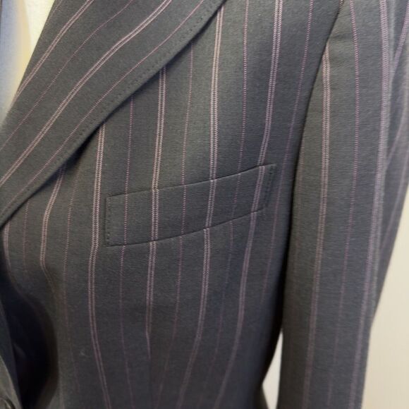 Anne Klein New York Executive Collection Pinstripe One Button Jacket Size 8P‎ - Picture 11 of 15